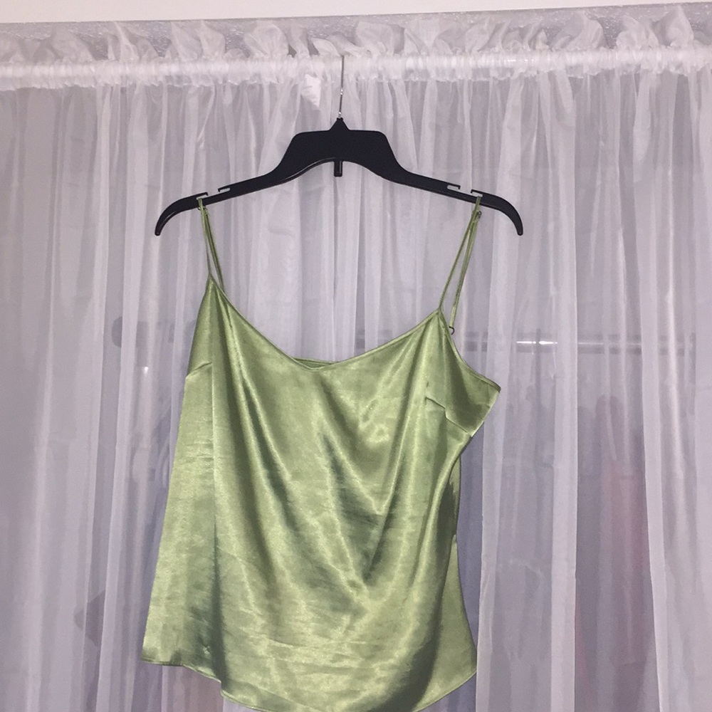 Silk Tank Top (Light Green)